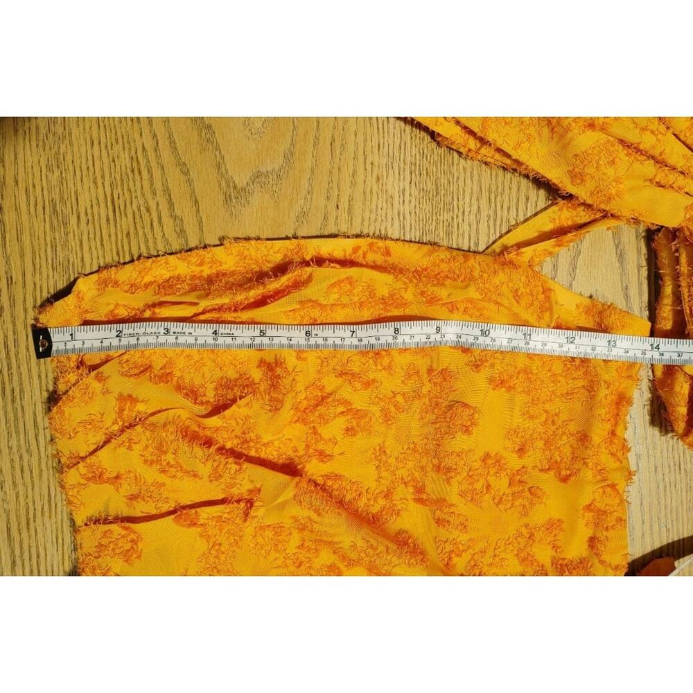 Atoir Guiding Light Dress One Shoulder Ruffle Drape Detail Orange Womens XS New - Picture 7 of 11
